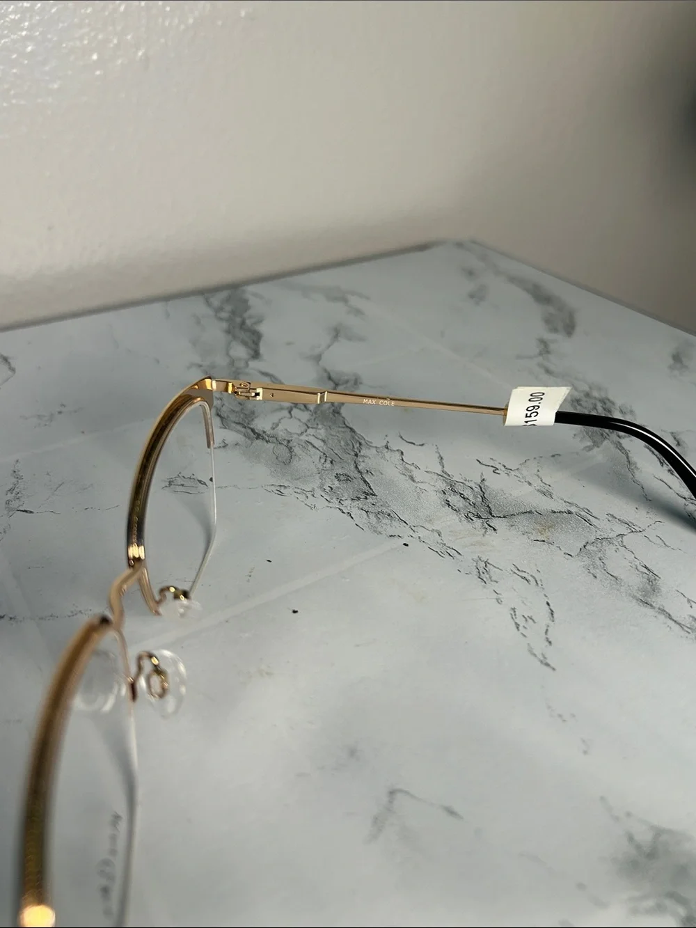Max Cole MC1517 Women’s Semi-Rimless Eyeglass Frames Black Gold 51-17-140